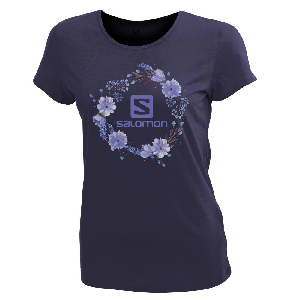 Camisetas Salomon Mujer Azul Marino - Salomon Argentina SPRING SS W,430169-FHT